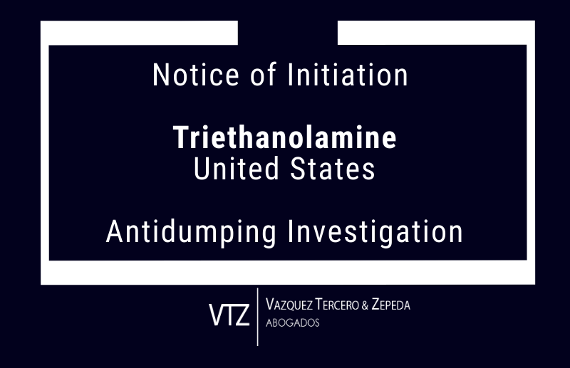 Antidumping Investigation in Mexico Notice of initiation TRIETHANOLAMINE from the USA