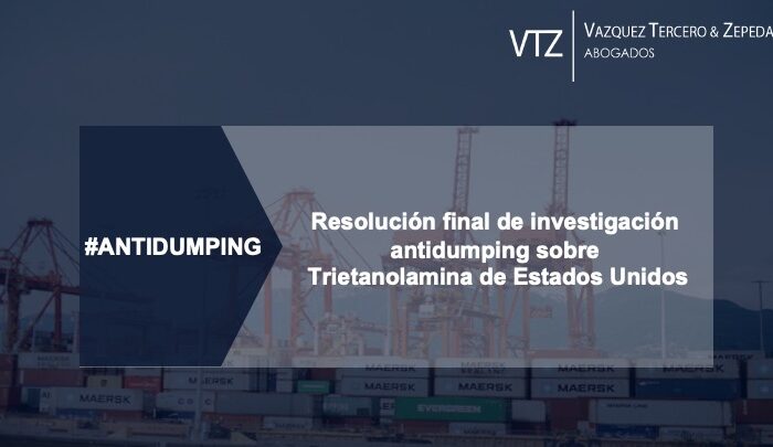 Resolución final antidumping sobre trietanolamina de Estados Unidos