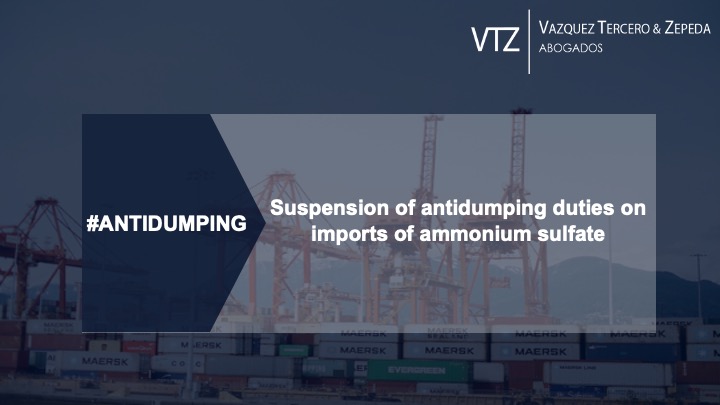 Suspension of antidumping duties on imports of ammonium sulfate