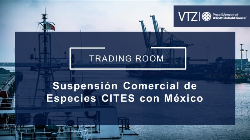 Suspensión Comercial de Especies CITES con México
