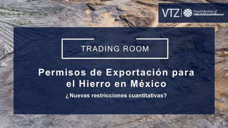 Permisos previos de exportación, mineral de hierro, México, Secretaría de Economía, Minería, VTZ, Abogados, Restricción cuantitativa, Comercio exterior