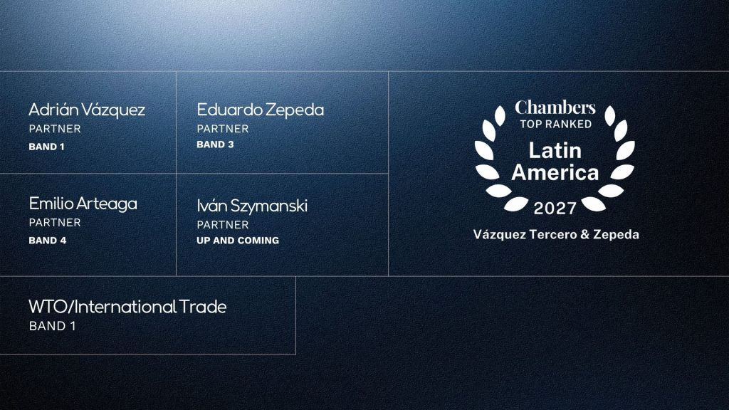 Rankings chamber & Partners 2027: Vázquez Tercero & Zepeda reconocido por Chambers and Partners Latin America 2027